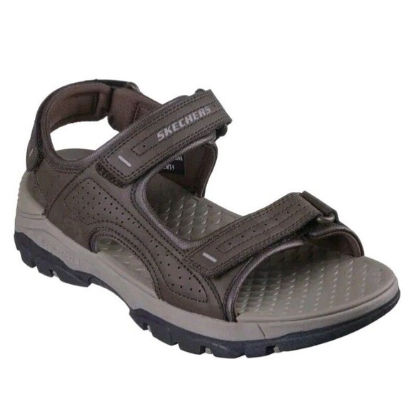 Skechers Relaxed Fit with Luxe Foam Tresmen -Garo Chocolate Brown Gray main image 3